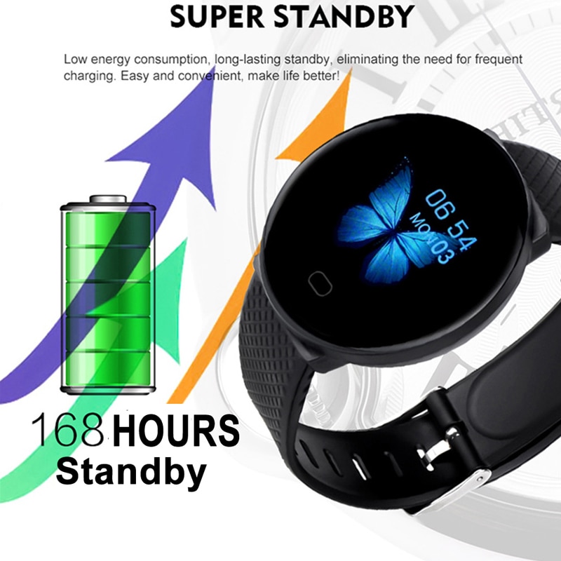 Smart Watch Men 1.3'' Screen Fitness Tracker Ip67 Waterproof Blood Pressure Heart Rate Monitor Smartwatch Woman For Android IOS