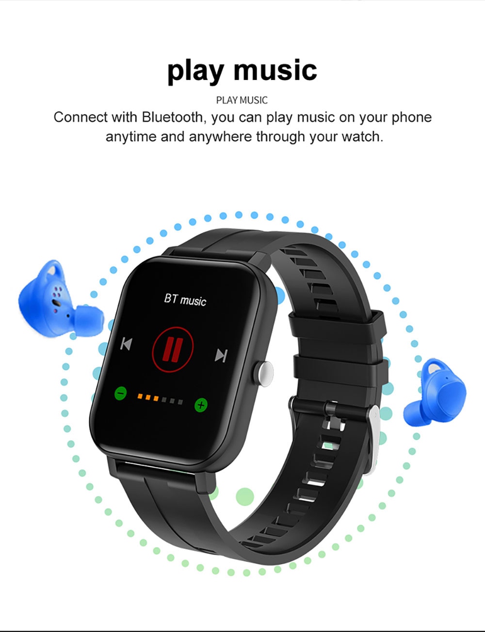 Bluetooth Call Smart Watch Men Full Touch Screen Blood Pressure Smartwatch Women Heart Rate Monitor Fitness Tracker Sport Watch