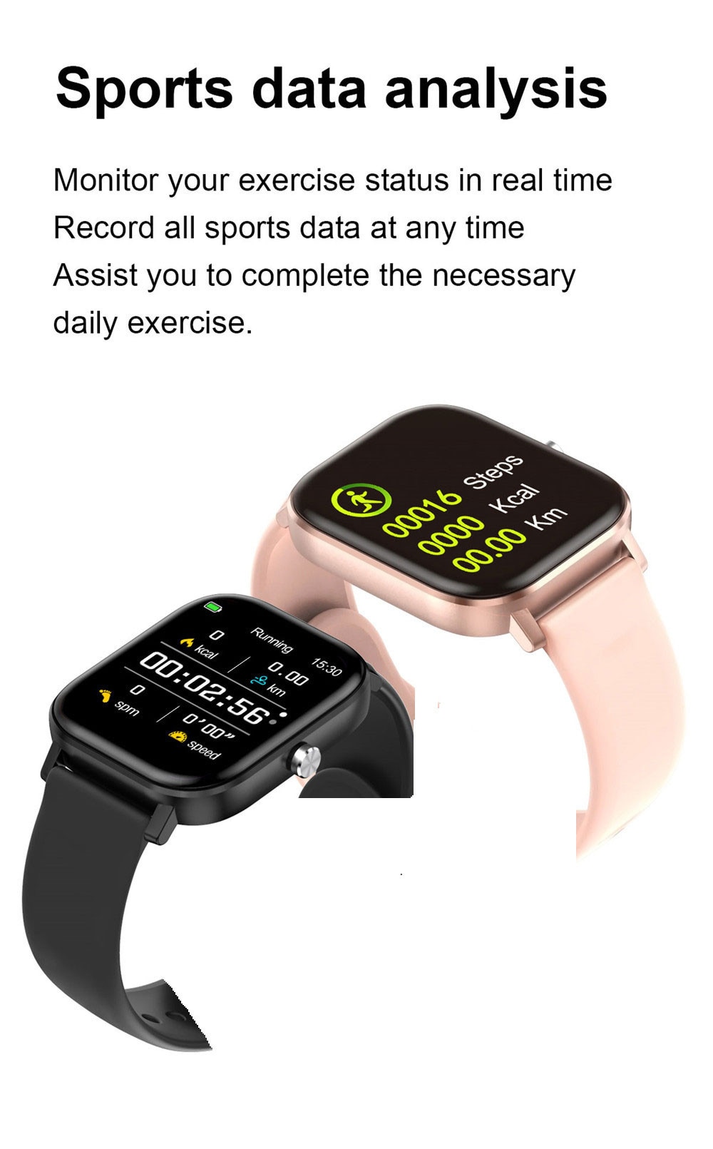 1.75 Inch IPS Screen Smart Watch Men Women ECG Heart Rate Blood Pressure Monitor Smartwatch Waterproof Watch For Android Iphone