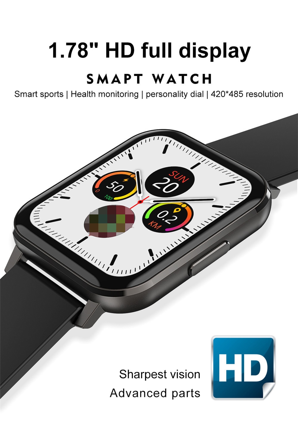 Smart Watch Men IP68 Waterproof 1.78 inch Screen Blood Pressure Smartwatch Women ECG Heart Rate Monitor Fitness Tracker Watches