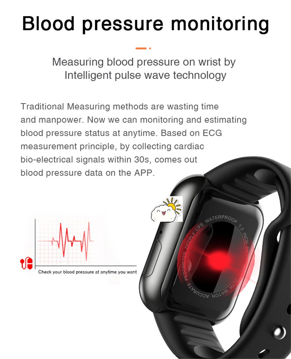 2020 Men Women Smart Watch Waterproof Blood Pressure Smartwatch Heart Rate Monitor Sleep Tracker Clock Watch For Android IOS