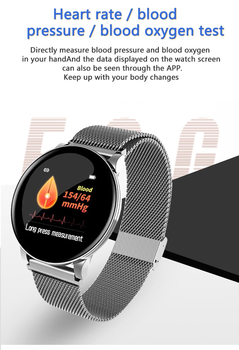 Smart Watch Men Women Touch Screen Blood Pressure Heart Rate Smartwatch Women Waterproof Watch Sport For Android IOS Xiaomi 2019