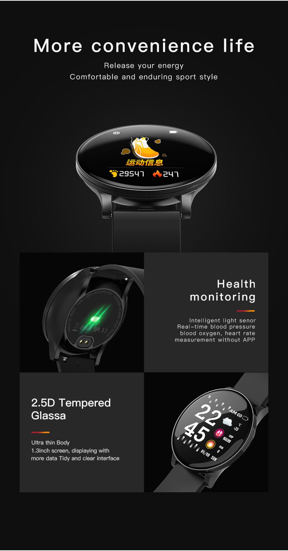 Smart Watch Men Women Touch Screen Blood Pressure Heart Rate Smartwatch Women Waterproof Watch Sport For Android IOS Xiaomi 2019