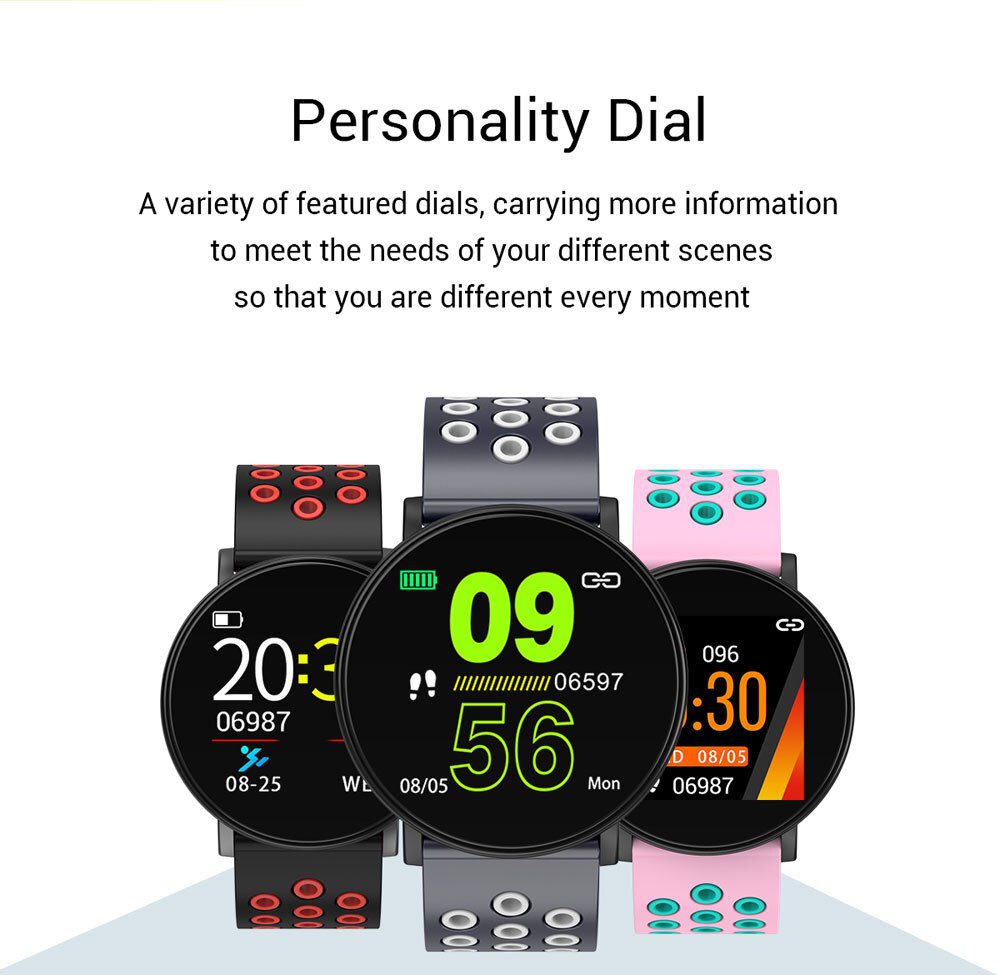 Smart Watch Men Blood Pressure Smart Clock Round Waterproof Smartwatch Women Sport Health Bracelet Watch Smart For Android Ios