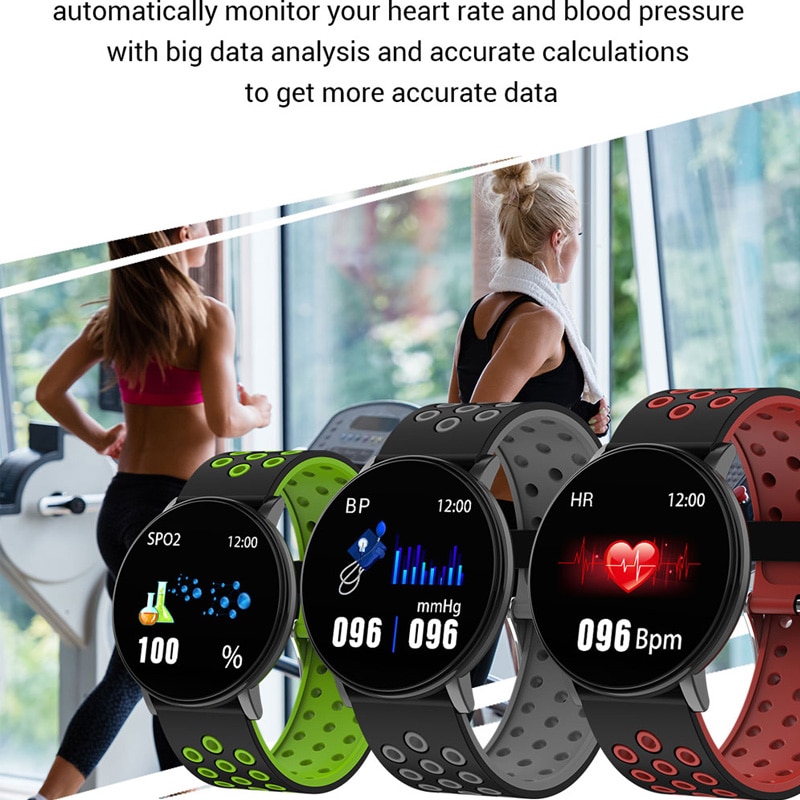 Smart Watch Men Blood Pressure Smart Clock Round Waterproof Smartwatch Women Sport Health Bracelet Watch Smart For Android Ios