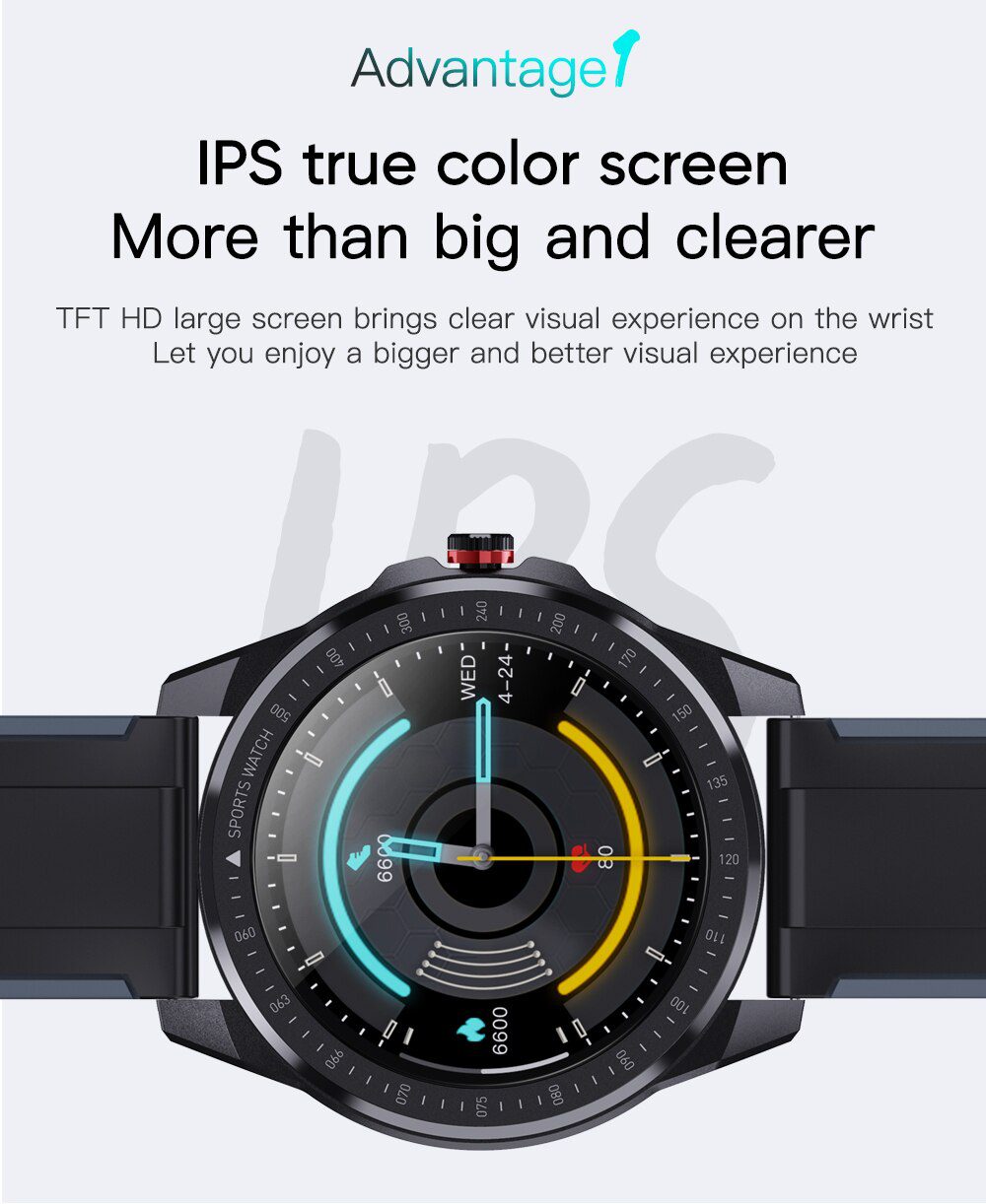 YOCUBY Smart Watch Men Smartwatch IP68 Waterproof Call Reminder Heart Rate Sleep Monitor Custom Watch Face Pedometer