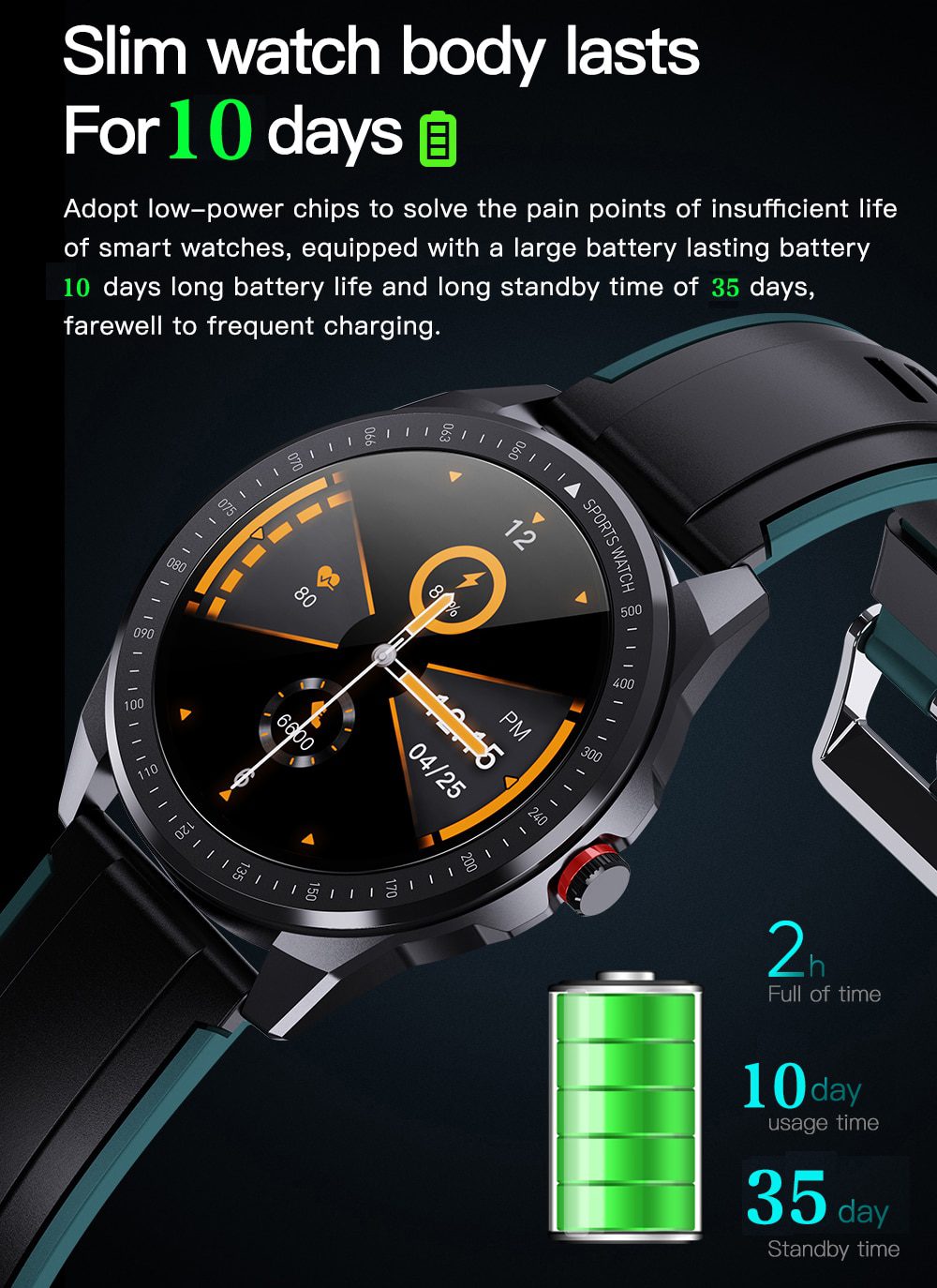 YOCUBY Smart Watch Men Smartwatch IP68 Waterproof Call Reminder Heart Rate Sleep Monitor Custom Watch Face Pedometer