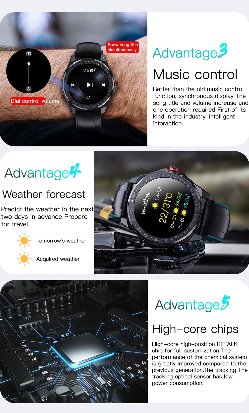 YOCUBY Smart Watch Men Smartwatch IP68 Waterproof Call Reminder Heart Rate Sleep Monitor Custom Watch Face Pedometer