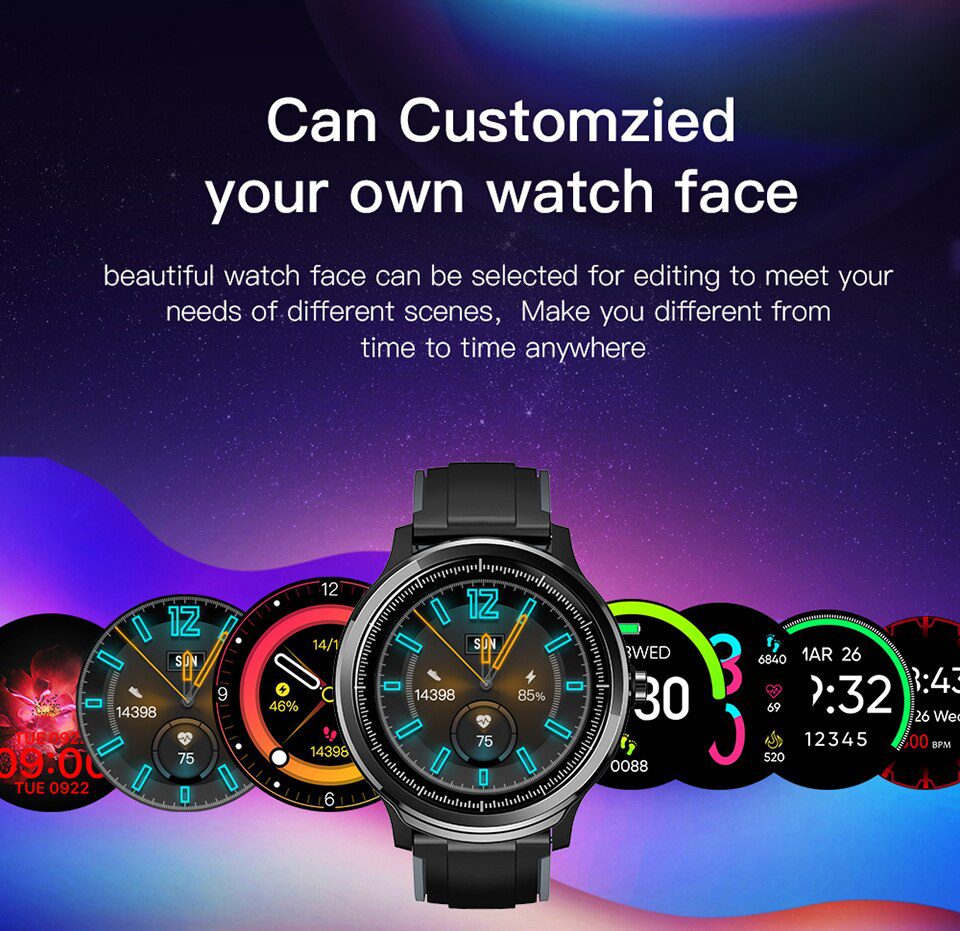 KOSPET Probe IP68 Waterproof SmartWatch Men Full Touch Round Screen Heart Rate Monitoring Smart Watch Men Women Fitness Bracelet