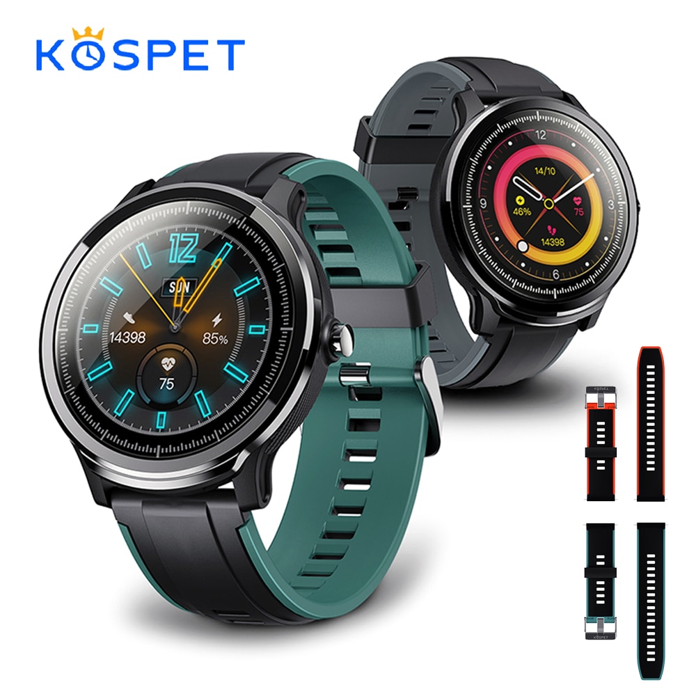 KOSPET Probe IP68 Waterproof SmartWatch Men Full Touch Round Screen Heart Rate Monitoring Smart Watch Men Women Fitness Bracelet