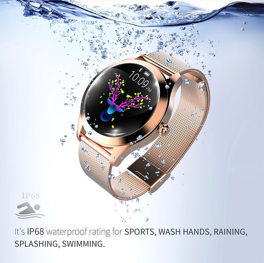 KW10 Smart Watch Women IP68 Waterproof Heart Rate Monitoring Bluetooth For Android IOS Fitness Bracelet Smartwatch