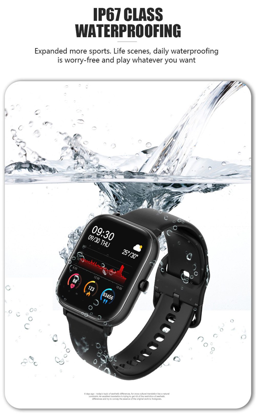 Sport Smart Watch Men Full Touch Screen Waterproof Sleep Tracker Smartwatch Women Blood Pressure Heart Rate Monitor Watch PK P8