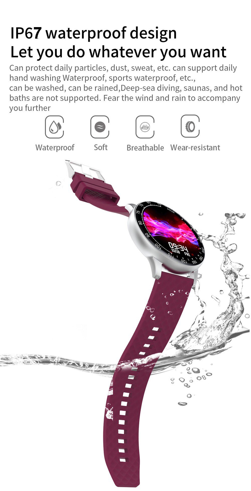 2020 Smart Watch Men Women Blood Pressure Fitness Tracker Smartwatch IP68 Waterproof Full Touch Sport Watches For Android IOS