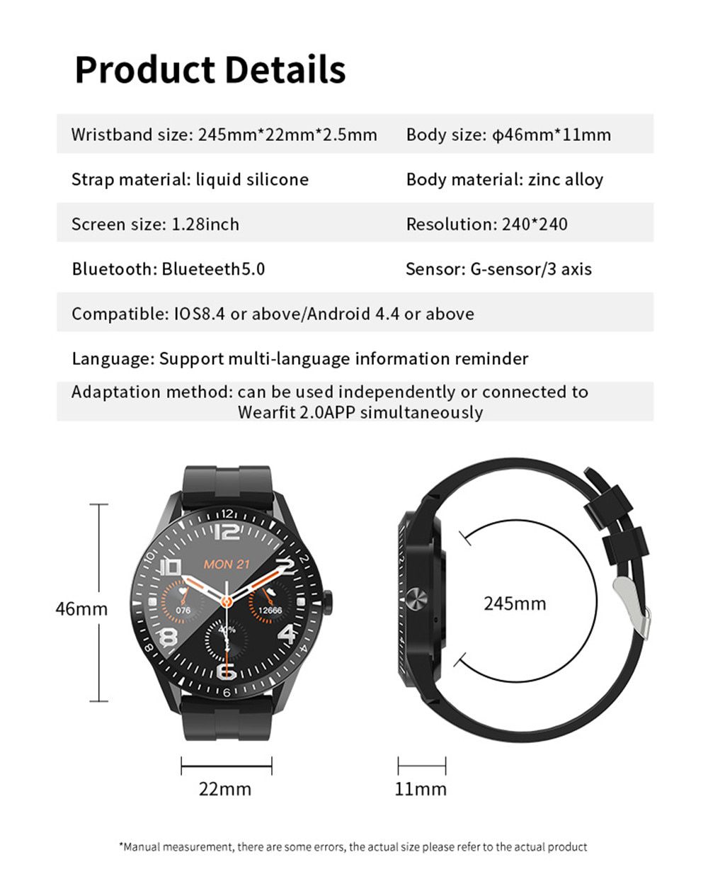 Bluetooth Call Smart Watch Men Women Full Touch Round Smartwatch Heart Rate Fitness Tracker Sport Watches For Android IOS 2020