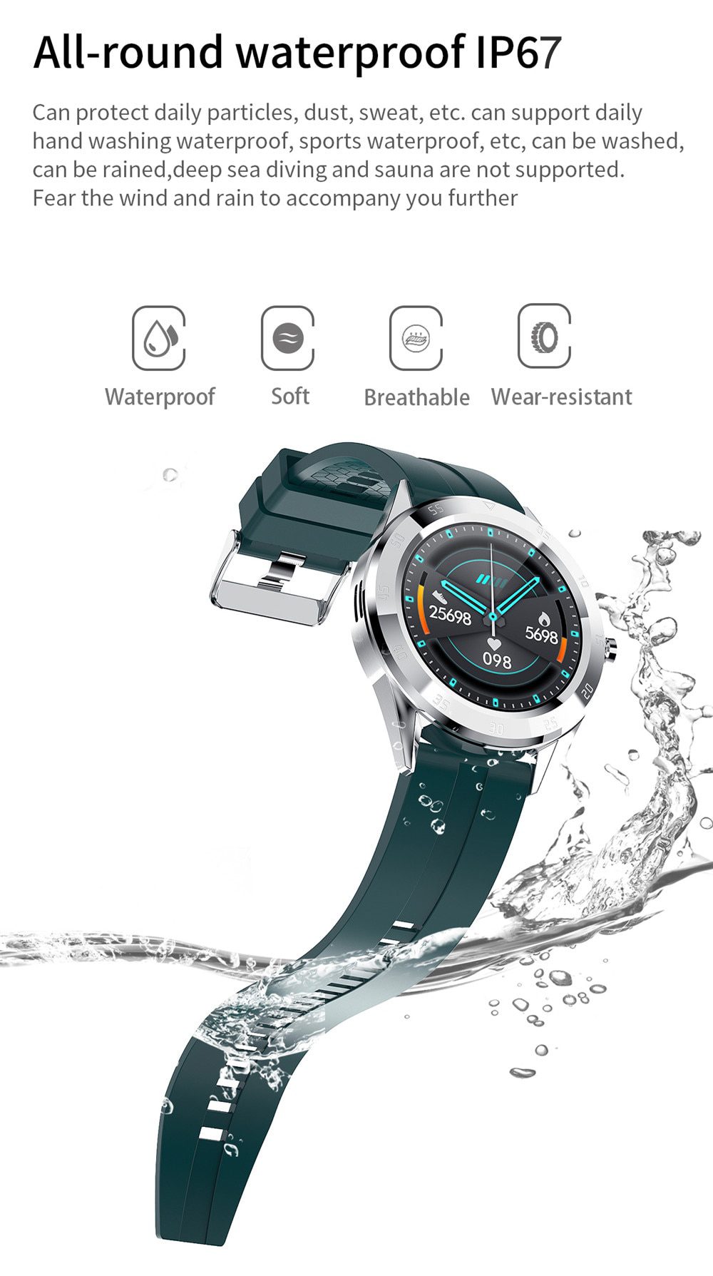 2020 Sport Smart Watch Men Women Bluetooth Call Custom Dial Smartwatch Blood Pressure Heart Rate Monitor Watches For Android IOS