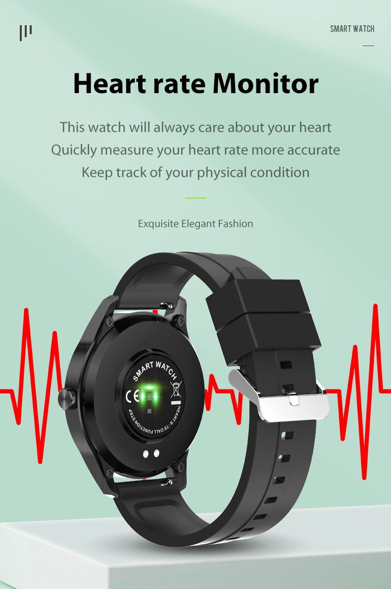 Men Smart Watch 2020 Waterproof Blood Pressure Fitness Tracker Smartwatch Women Intelligent Clock Sport Watches For Android IOS