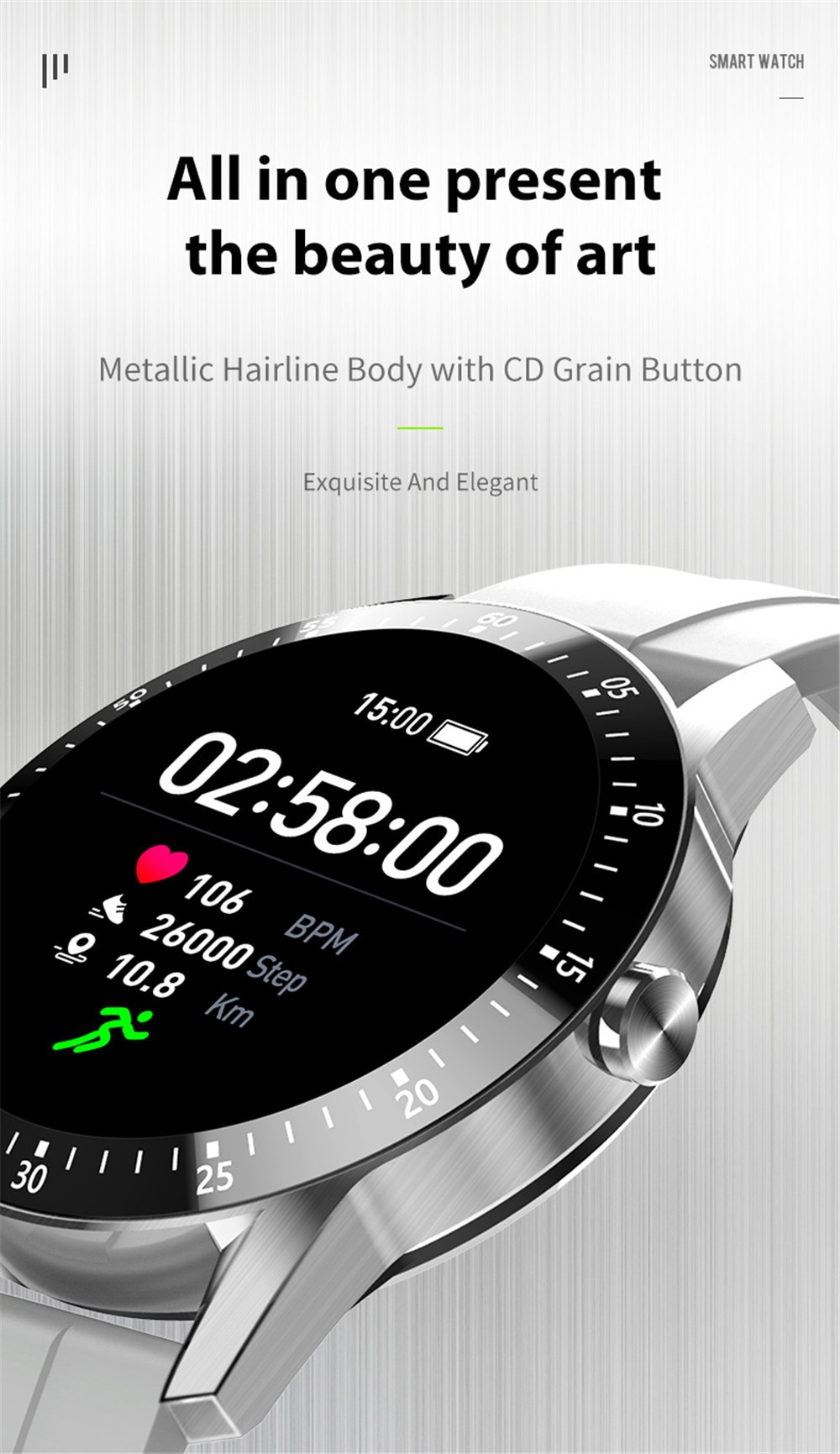 Men Smart Watch 2020 Waterproof Blood Pressure Fitness Tracker Smartwatch Women Intelligent Clock Sport Watches For Android IOS