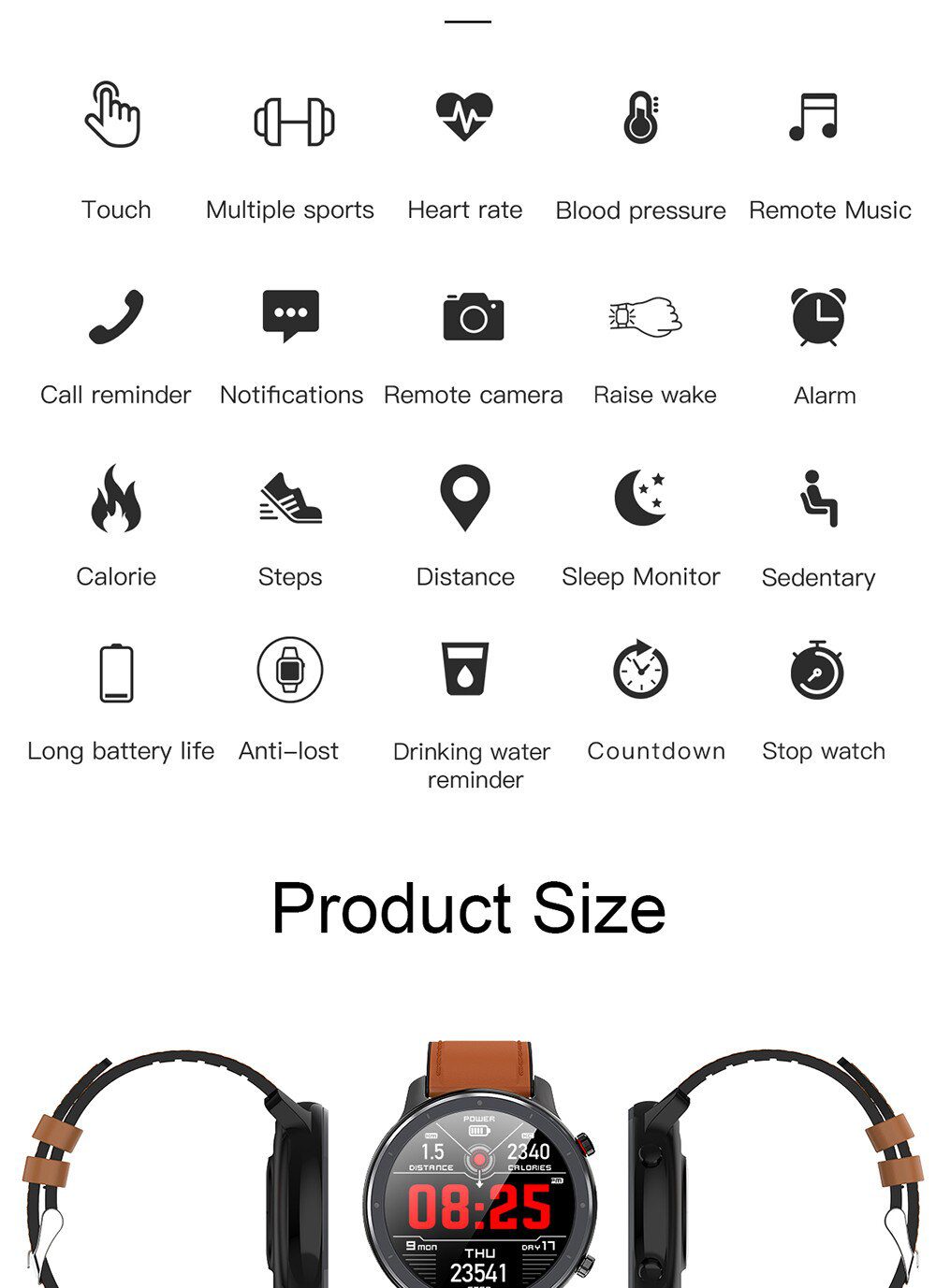 2020 L11 Smart Watch Men ECG+PPG Heart Rate Blood Pressure Monitor IP68 Waterproof Weather Smartwatch watches