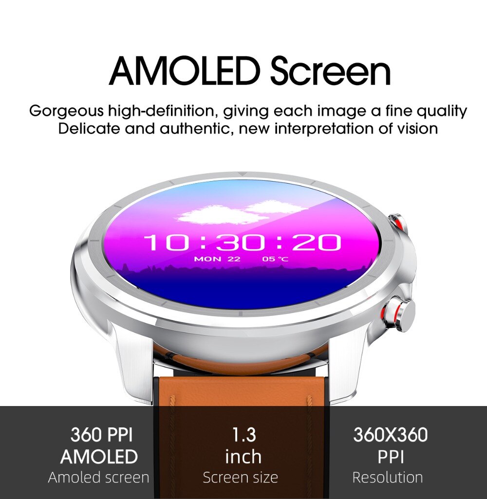 LEMFO SmartWatch Men 360*360 FUll Touch Heart Rate Monitor Sleep Test Blood Pressure PPG LF26 Smartwatch Fashion for Men