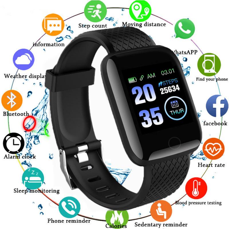 Smart Watch Sports wirstband Smartwatch Bluetooth Smart Band Heart Rate Bracelet Blood Pressure Monitor Waterproof 116 Plus