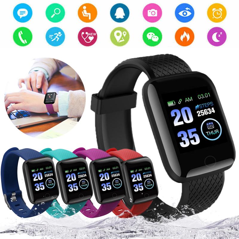 Smart Watch Sports wirstband Smartwatch Bluetooth Smart Band Heart Rate Bracelet Blood Pressure Monitor Waterproof 116 Plus