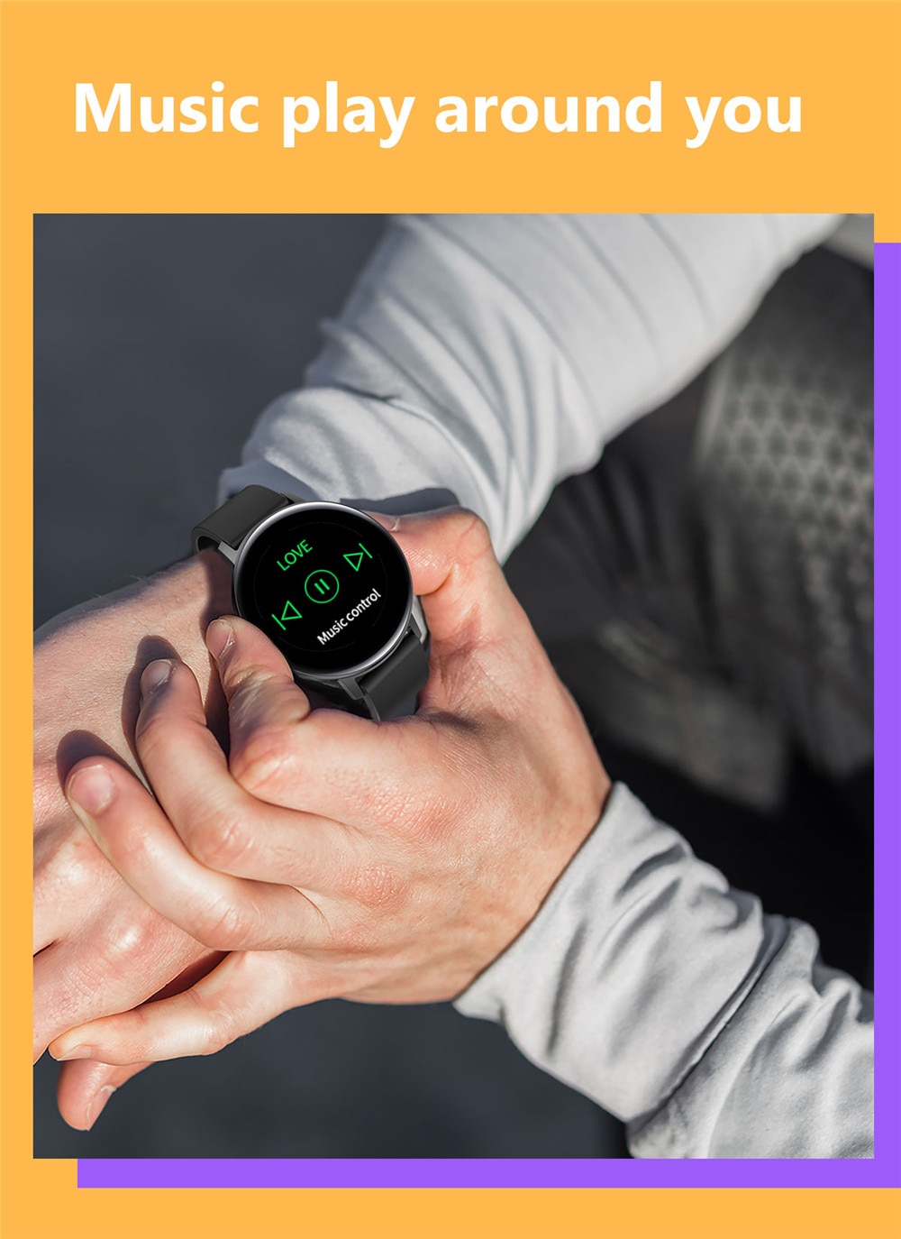 Full Touch Smart Watch Men Women IP68 Waterproof Smartwatch Heart Rate Fitness Tracker Twitter Reminder Round Smart Watches 2020
