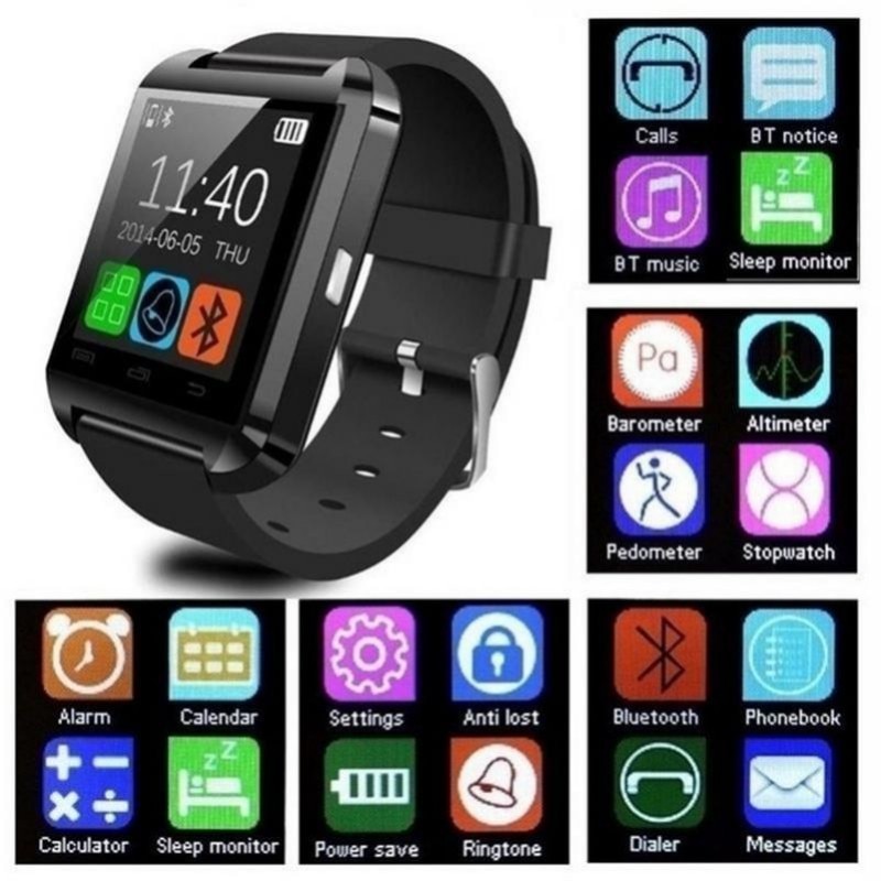 U8 Bluetooth Smart Watch For iPhone IOS Android Men Women Watches Wear Clock Wearable Device Smartwatch PK GT08 DZ09