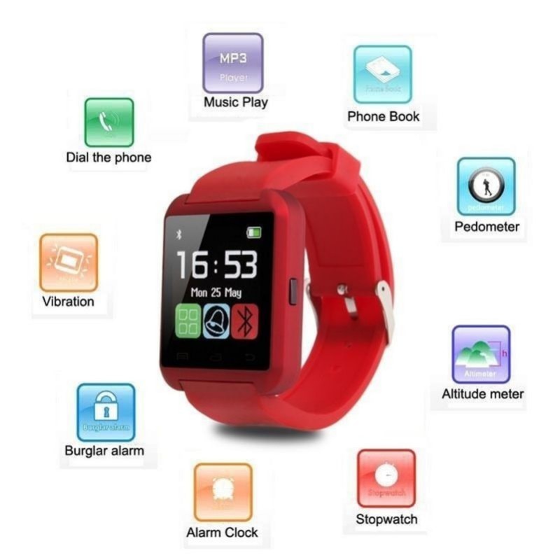 U8 Bluetooth Smart Watch For iPhone IOS Android Men Women Watches Wear Clock Wearable Device Smartwatch PK GT08 DZ09