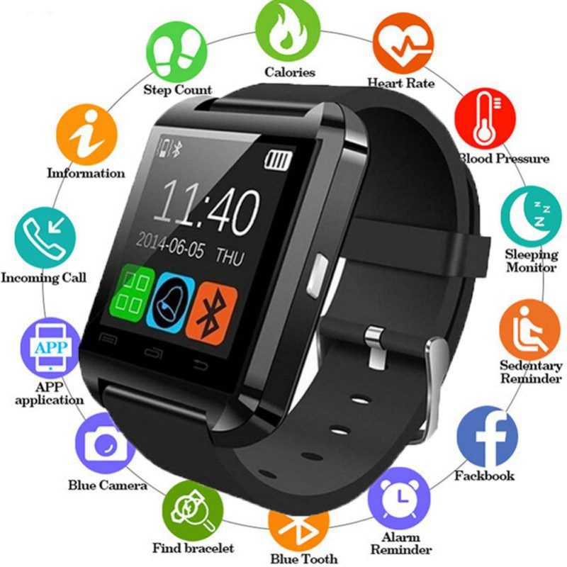 U8 Bluetooth Smart Watch For iPhone IOS Android Men Women Watches Wear Clock Wearable Device Smartwatch PK GT08 DZ09