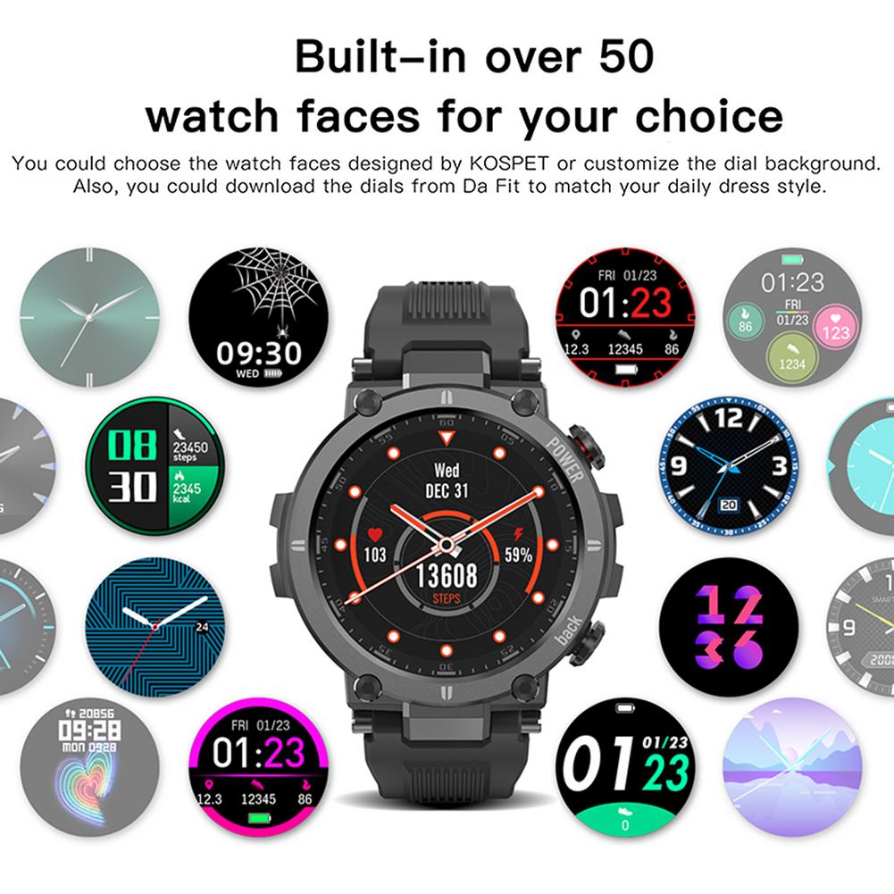 Smart Watch Men Women Heart Rate Monitor IP68waterproof Fitness Tracker Smart Clock Multi UI Dials Smartwatch For KOSPET Raptor