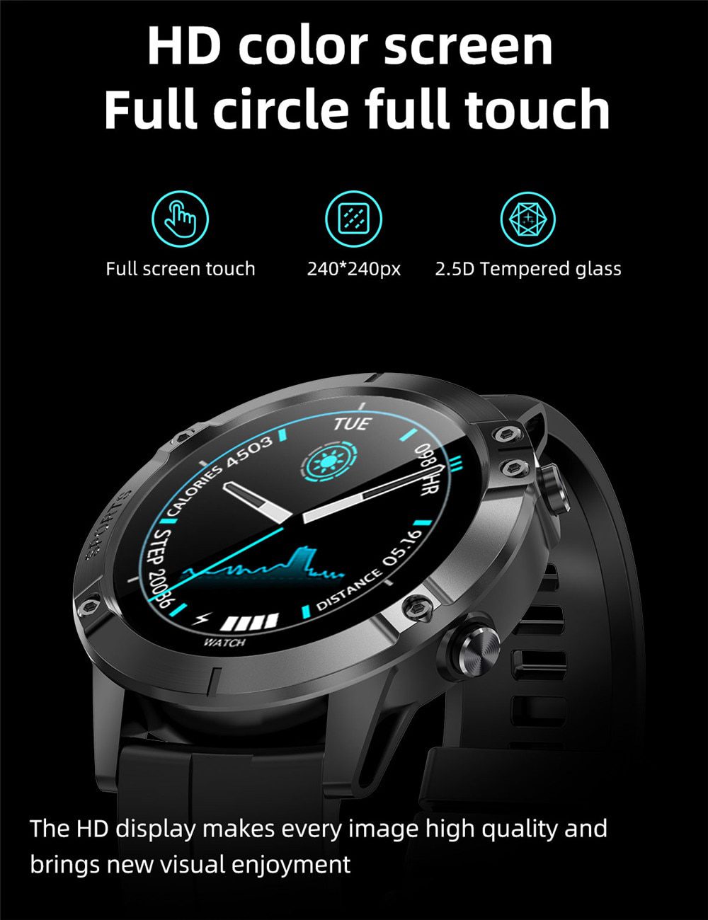 2020 Smart Watch For Men Women Pedometer Smartwatch Blood Pressure Full Touch Electronic Fitness Tracker Watch Ip67 Waterproof