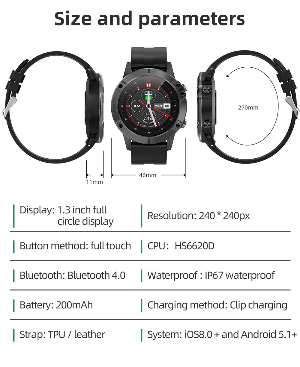 2020 Smart Watch For Men Women Pedometer Smartwatch Blood Pressure Full Touch Electronic Fitness Tracker Watch Ip67 Waterproof
