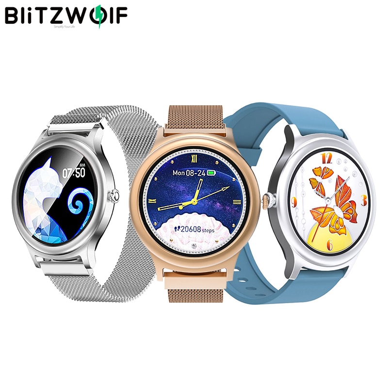 BlitzWolf BW-AH1 Waterproof Smart Watch Women Lovely Bracelet Heart Rate Monitor Sleep Monitoring Smartwatch Connect IOS Android