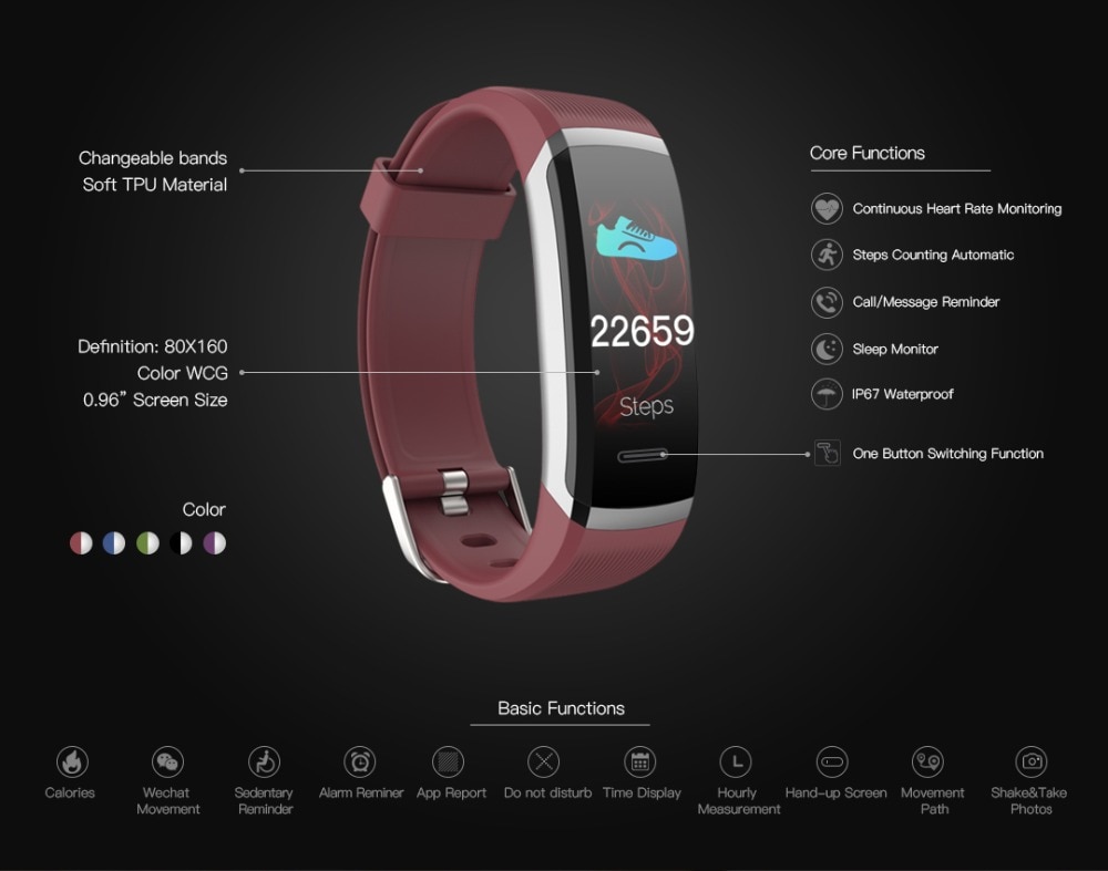 Letike Smart Watch Men Waterproof IP67 Smartwatch Women Heart Rate Monitor Fitness Tracker Watch Stopwatch Sport For Android IOS