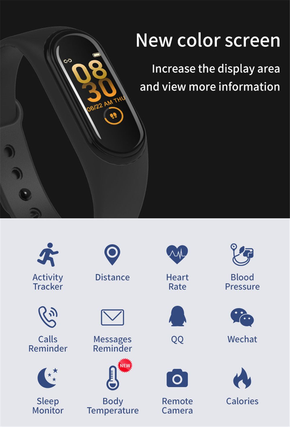 M4pro Smart Watch Men Body Temperature Smartwatch Women Ip67 Waterproof Sport Fitness Tracker Blood Pressure Heart Rate Monitor