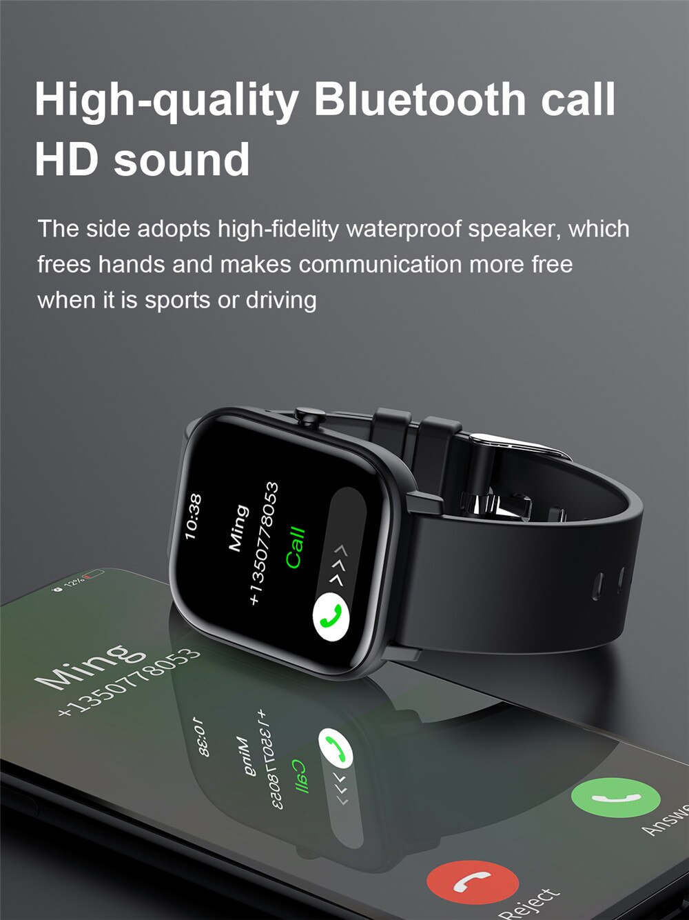 Bluetooth Call Smart Watch Men Women 1.6 inch Full Touch Screen Smartwatch Blood Pressure Heart Rate Fitness Tracker Sport Watch