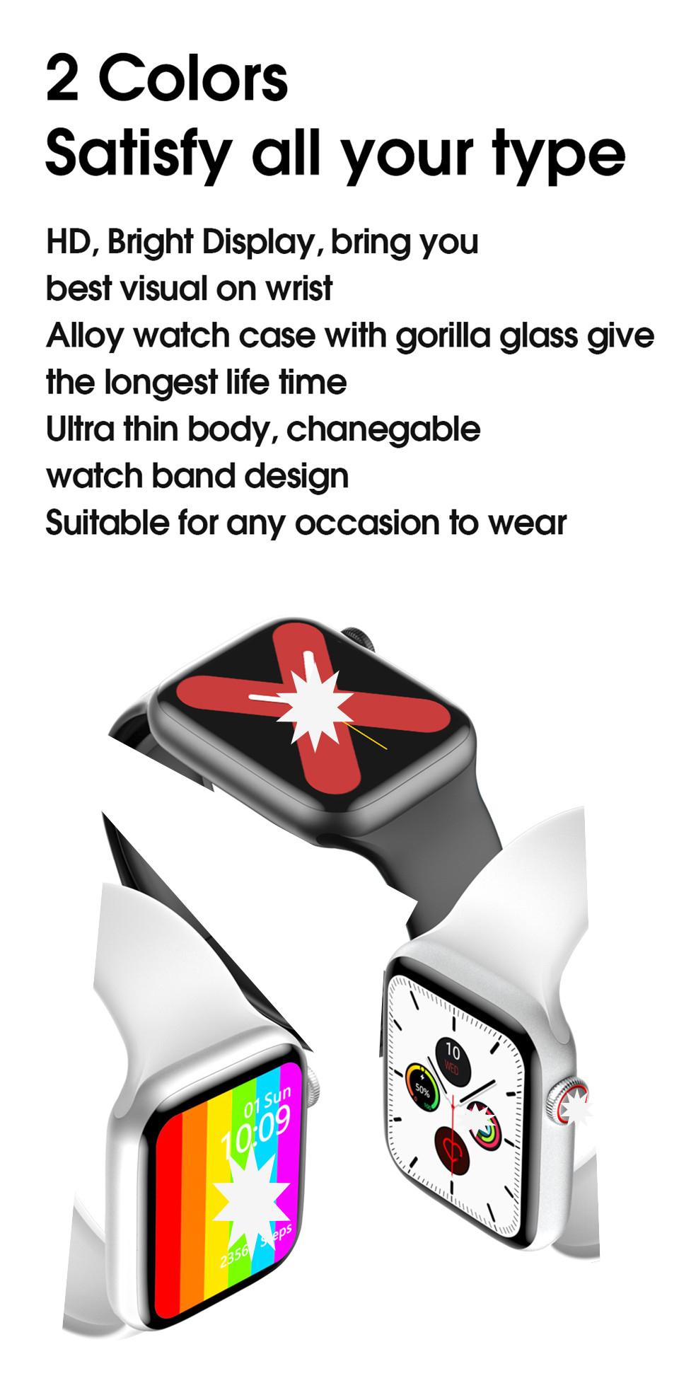 IWO W46 Smart Watch IP68 Waterproof Swimming Bluetooth Wireless Charging ECG Heart Rate Sport Men Smartwatch PK W26 IWO 12 8 13