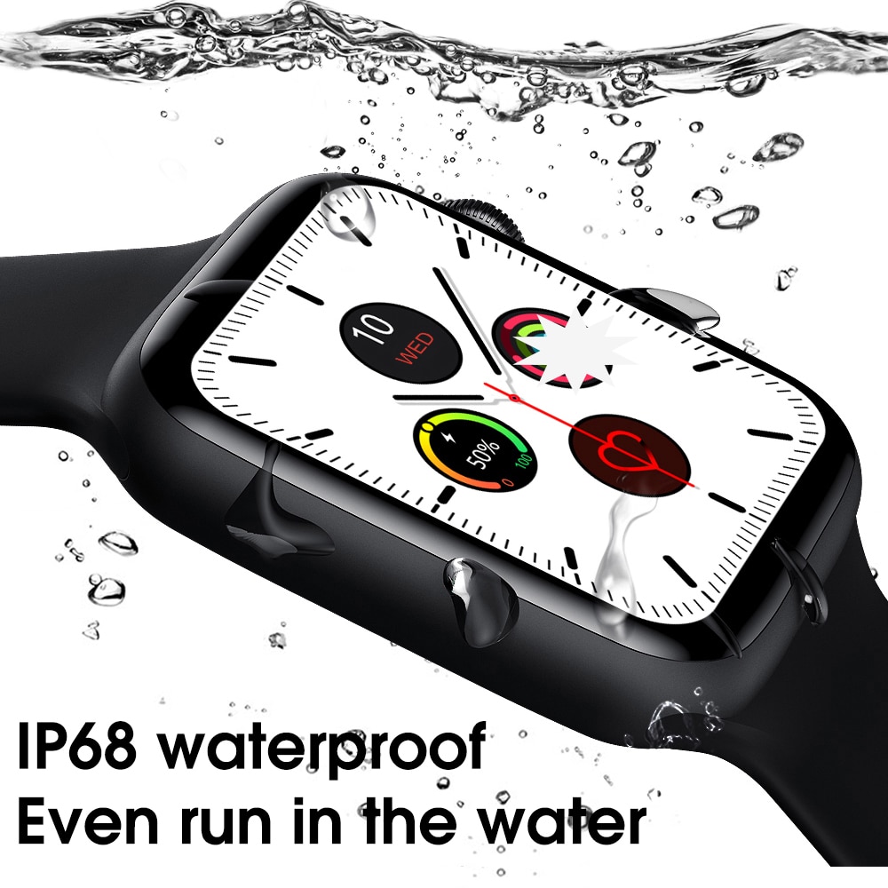 IWO W46 Smart Watch IP68 Waterproof Swimming Bluetooth Wireless Charging ECG Heart Rate Sport Men Smartwatch PK W26 IWO 12 8 13