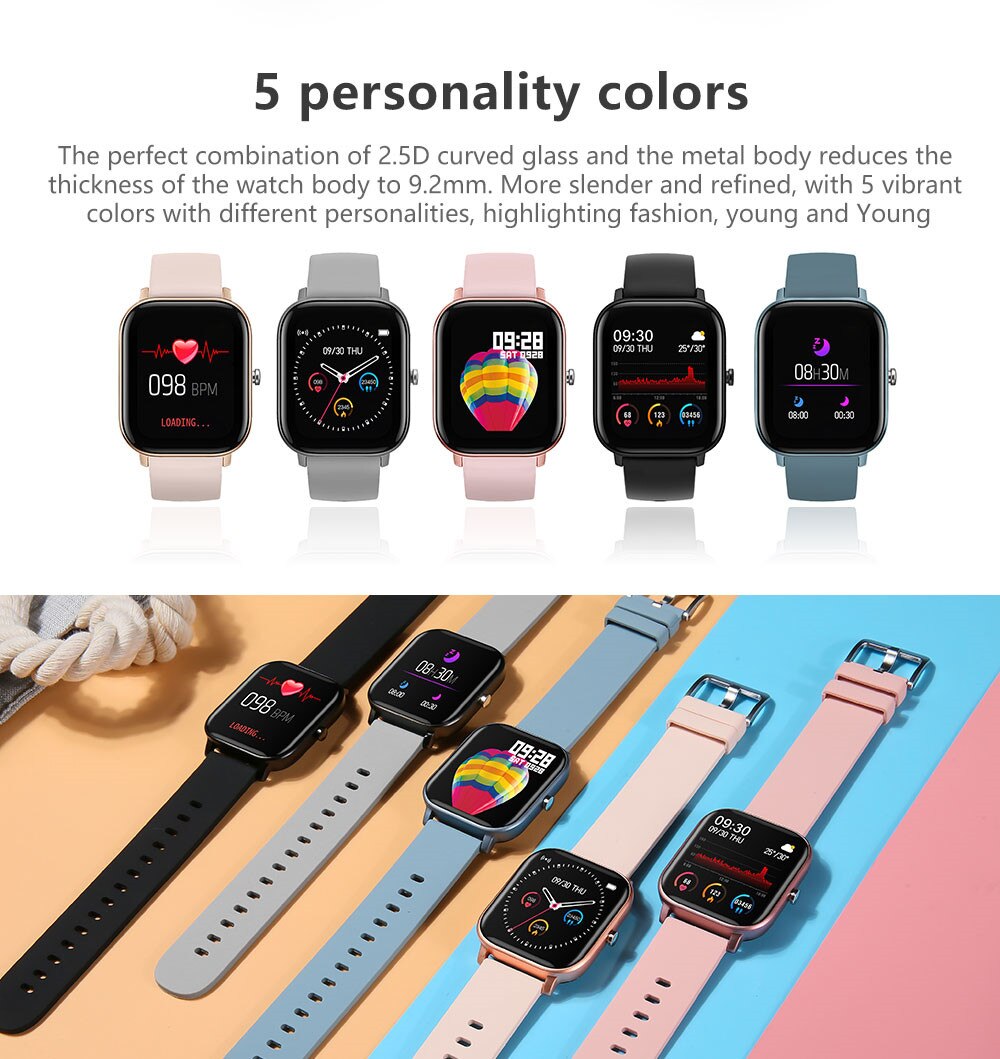 Full Touch Smart watch Men Women Custom Dials Smartwatch Heart Rate Fitness Tracker Music Control Sport Watches For Android IOS