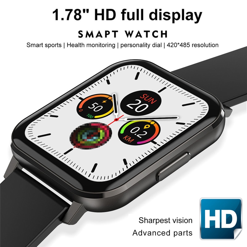 1.78 inch Full Touch Smart Watch Men IP68 Waterproof Smartwatch Women Multilingual Display Fitness Tracker Watch For Android IOS