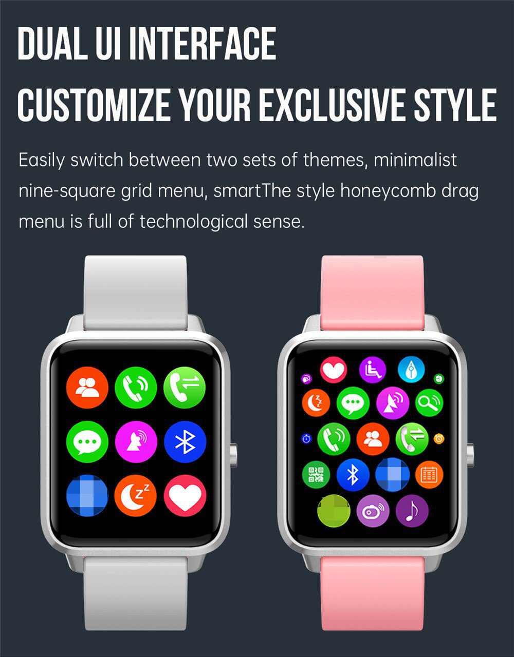 Smart Watch Men 1.65 Inch Full Touch Screen Bluetooth Call Smartwatch Women Blood Pressure Heart Rate Monitor Clock Android IOS