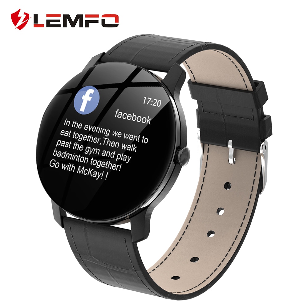 Smartwatch 2020 IP67 Waterproof Heart Rate Blood Pressure Monitoring LEMFO Men Smart Watch for Android IOS Fitness Bracelet