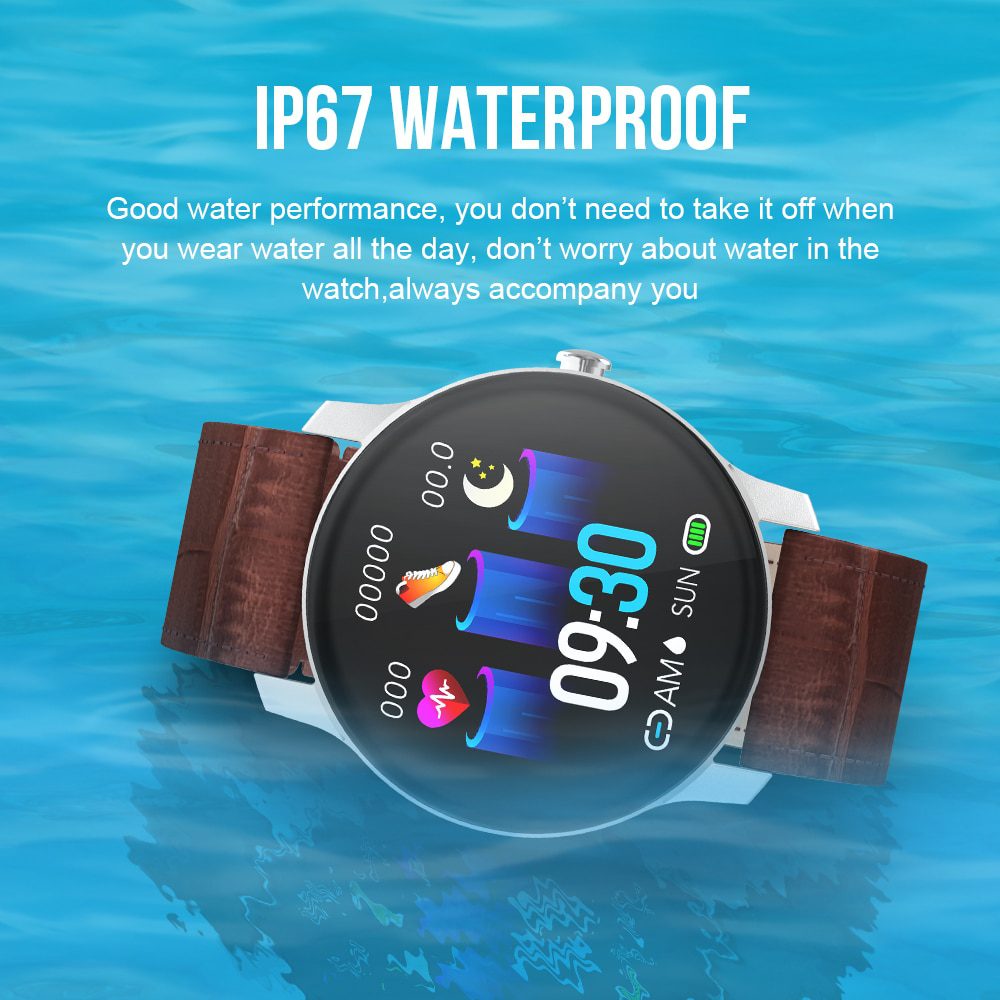 Smartwatch 2020 IP67 Waterproof Heart Rate Blood Pressure Monitoring LEMFO Men Smart Watch for Android IOS Fitness Bracelet