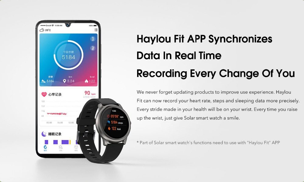 Haylou Solar LS05 Smart Watch 2020 Heart Rate Monitor Smart Bracelet Fitness Tracker Sport Smartwatch Android iOS for Men Women