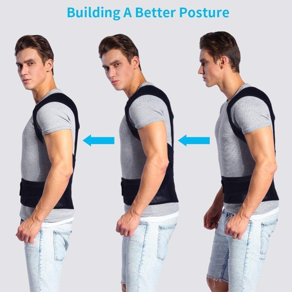 Aptoco Posture Corrector Back Posture Brace Clavicle Support Stop Slouching and Hunching Adjustable Back Trainer Unisex