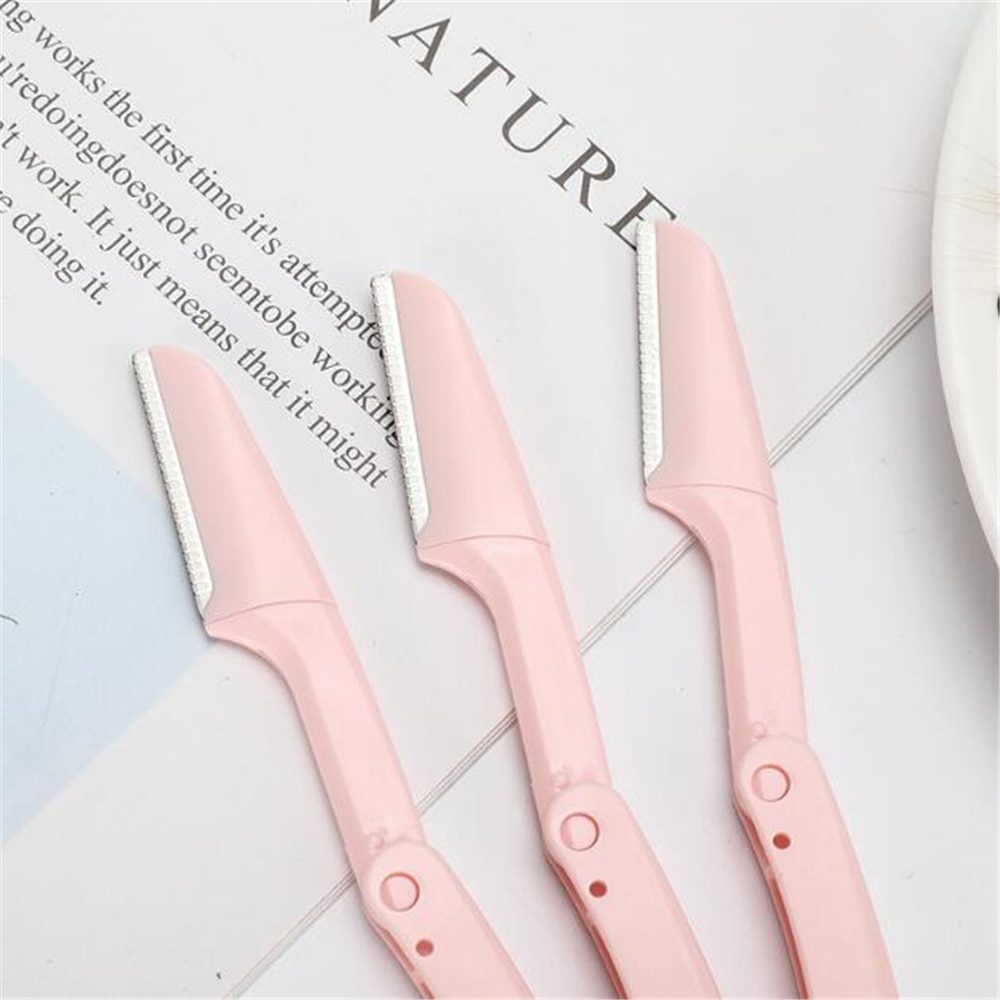 3/10pcs Eyebrow Trimmer Portable Eyebrow Razor Shaver Eye Brow Shaper Shaping Tool Scissors Facial Hair Remover for Women Makeup