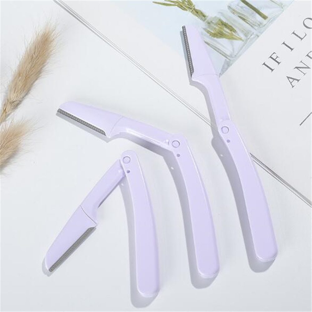 3/10pcs Eyebrow Trimmer Portable Eyebrow Razor Shaver Eye Brow Shaper Shaping Tool Scissors Facial Hair Remover for Women Makeup