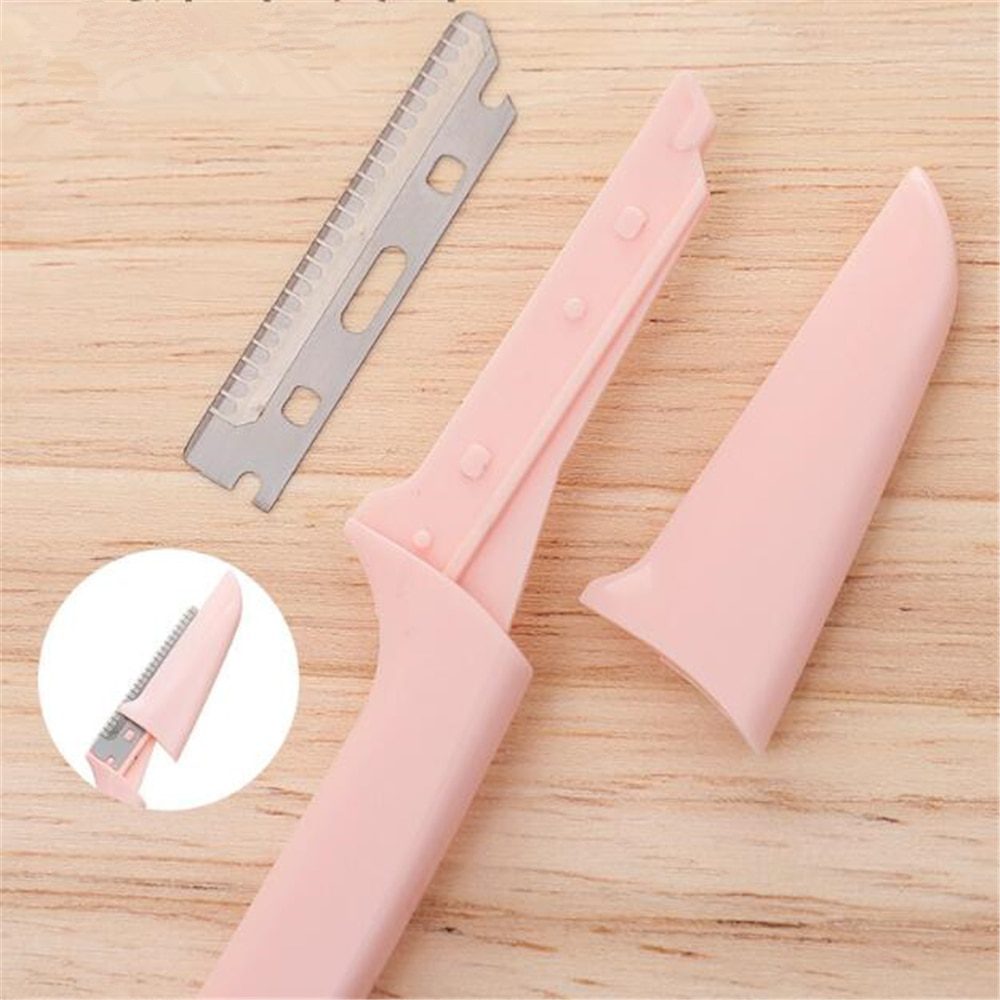 3/10pcs Eyebrow Trimmer Portable Eyebrow Razor Shaver Eye Brow Shaper Shaping Tool Scissors Facial Hair Remover for Women Makeup