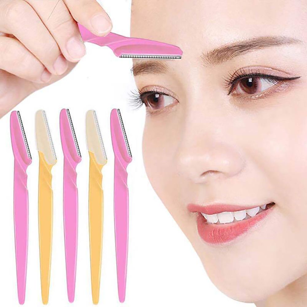 3/10pcs Eyebrow Trimmer Portable Eyebrow Razor Shaver Eye Brow Shaper Shaping Tool Scissors Facial Hair Remover for Women Makeup