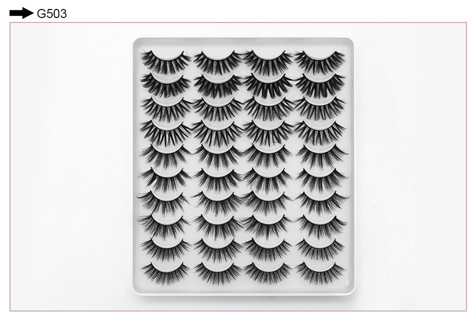 5/8/20 Pairs 3D Mink Lashes Natural False Eyelashes Dramatic Volume Fake Lashes Makeup Eyelash Extension Silk Handmade Eyelashes